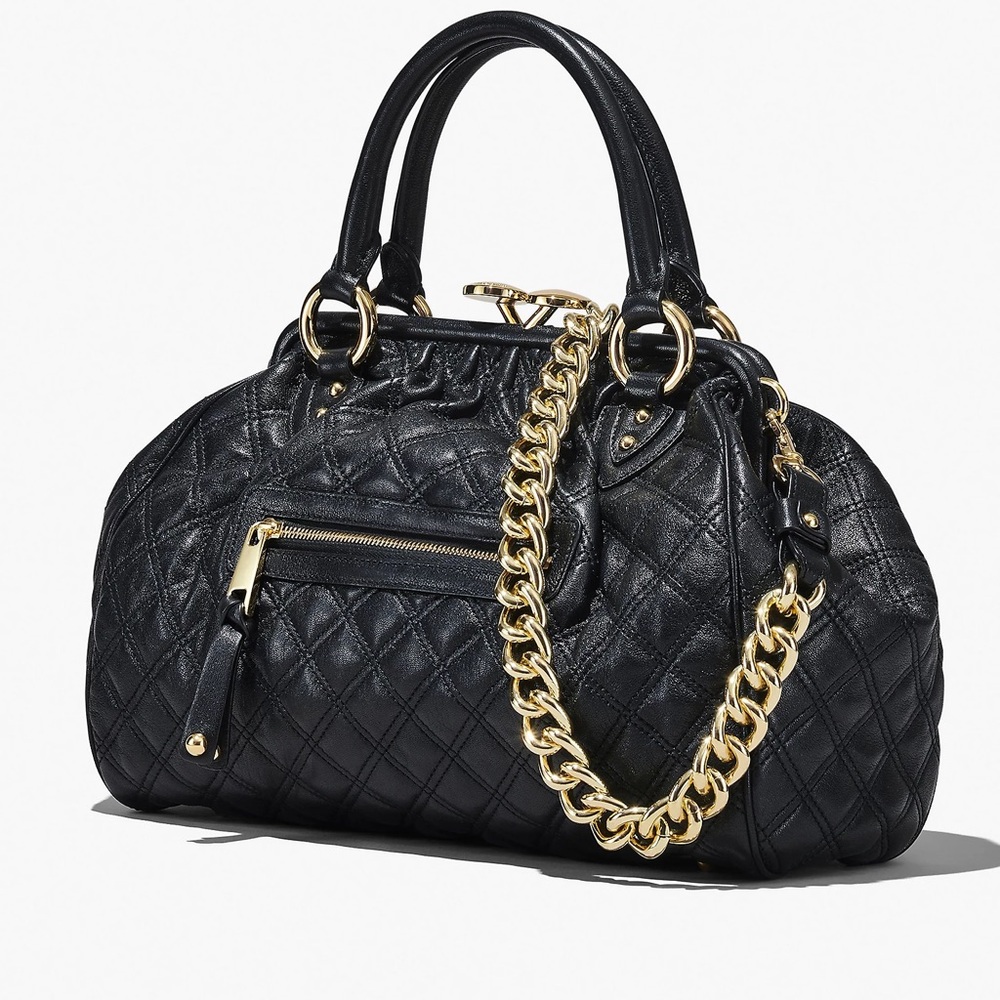 Marc Jacob Calfskin Quilted Stam Black